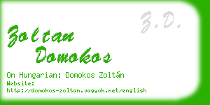 zoltan domokos business card